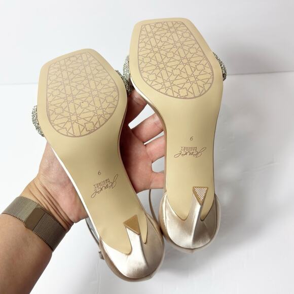 JEWEL BADGLEY MISCHKA RIDLEY WOMEN HEELS SIZE 9 BRAND NEW WITH BOX CHAMPAGNE - Picture 2 of 11
